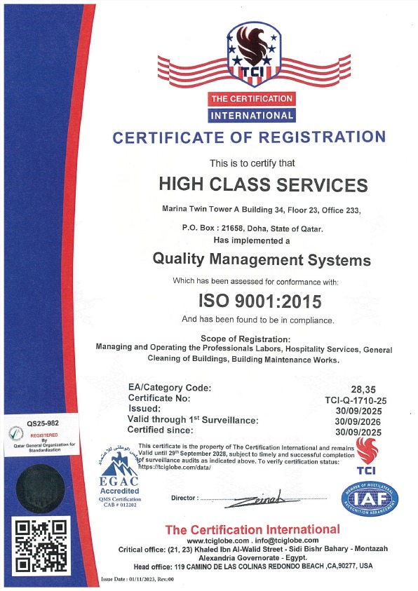 ISO 9001 Certificate