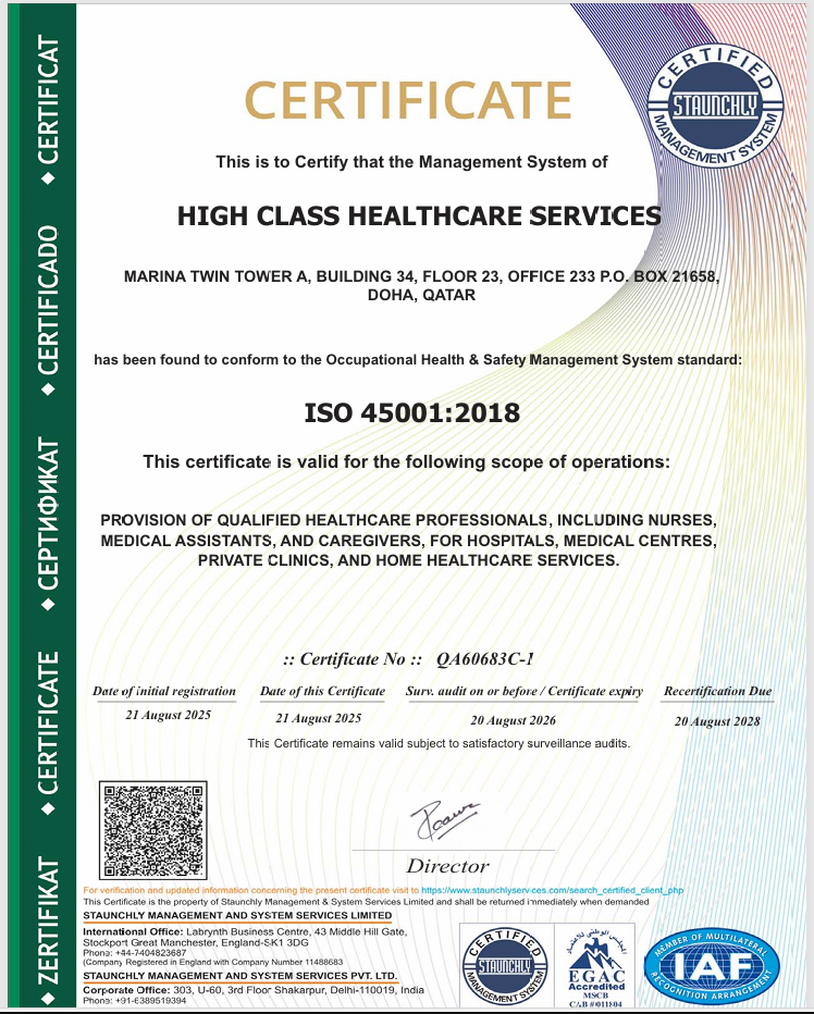ISO 45001 Certificate
